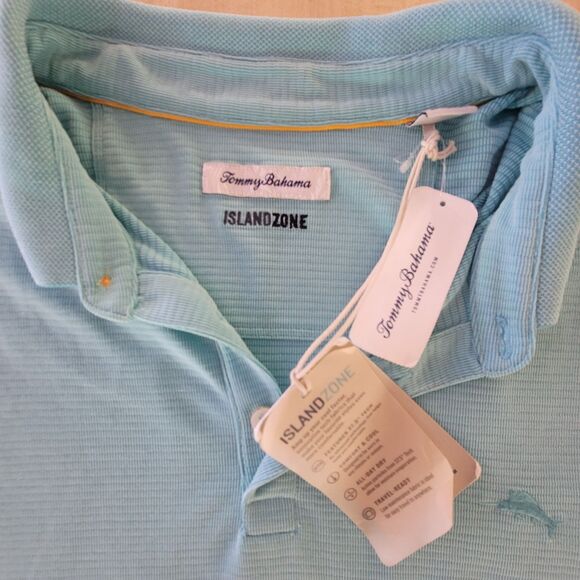 Tommy Bahama 'Coastal Crest' Polo Blue Radiance Mens XXL NWT Soft Modal Cotton - Picture 3 of 8